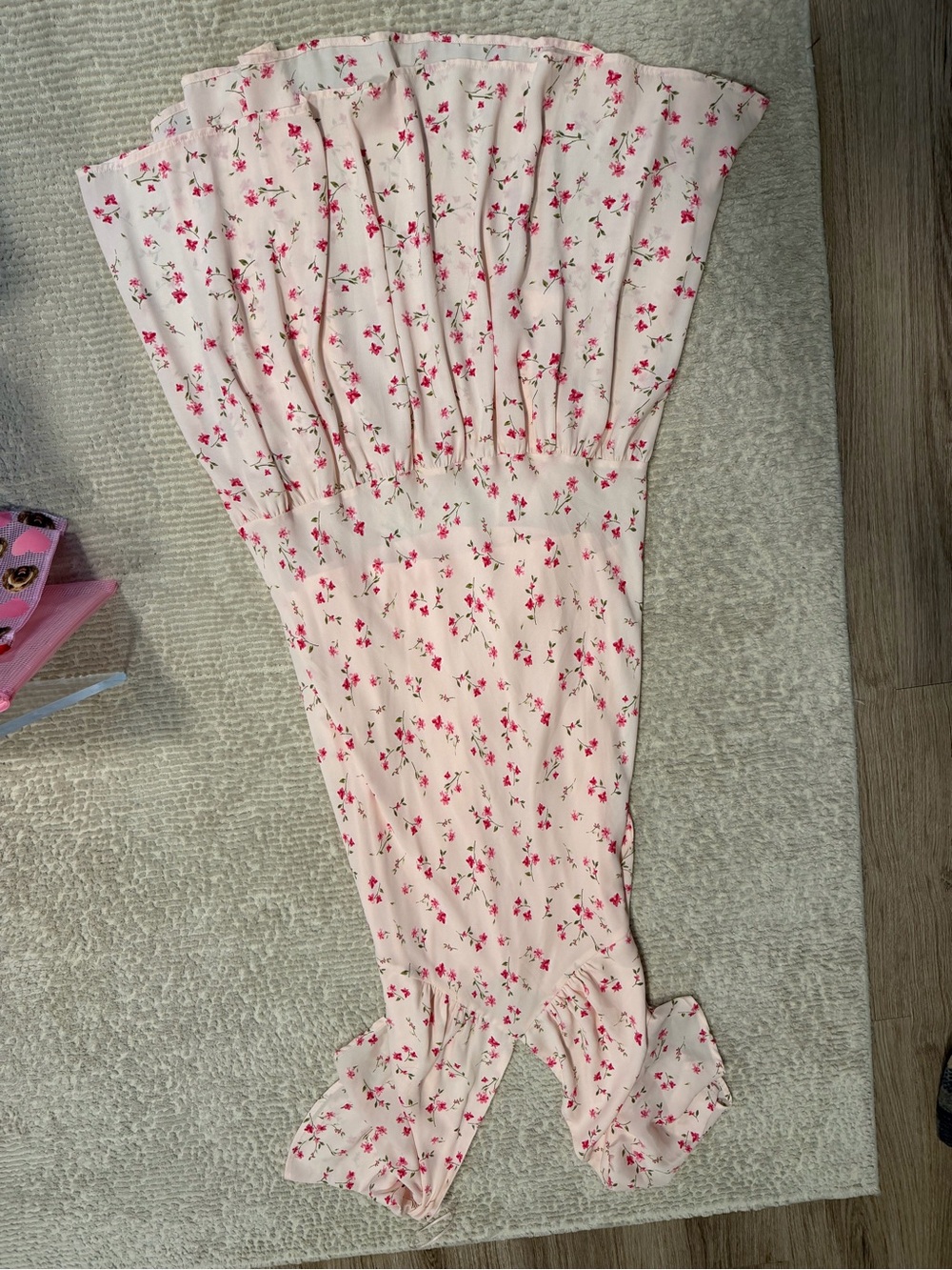 Women Pink Floral maxi dress